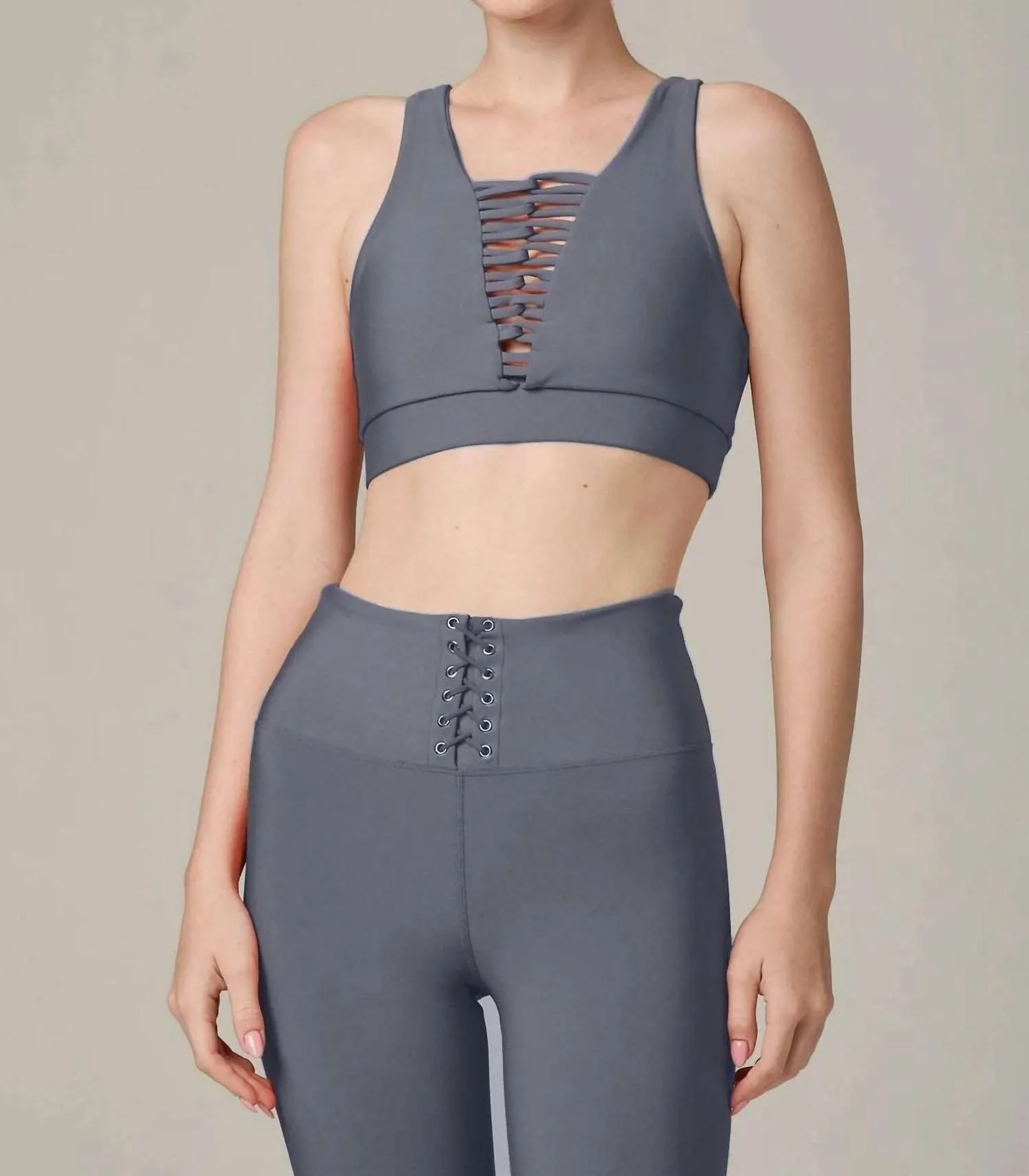 Perfect View Max Support Tank Sports Bra In Blu-S Steel Blue