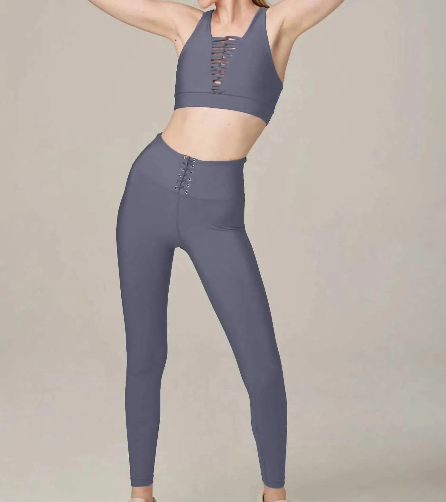 Perfect View Max Support Tank Sports Bra In Blu-S Steel Blue