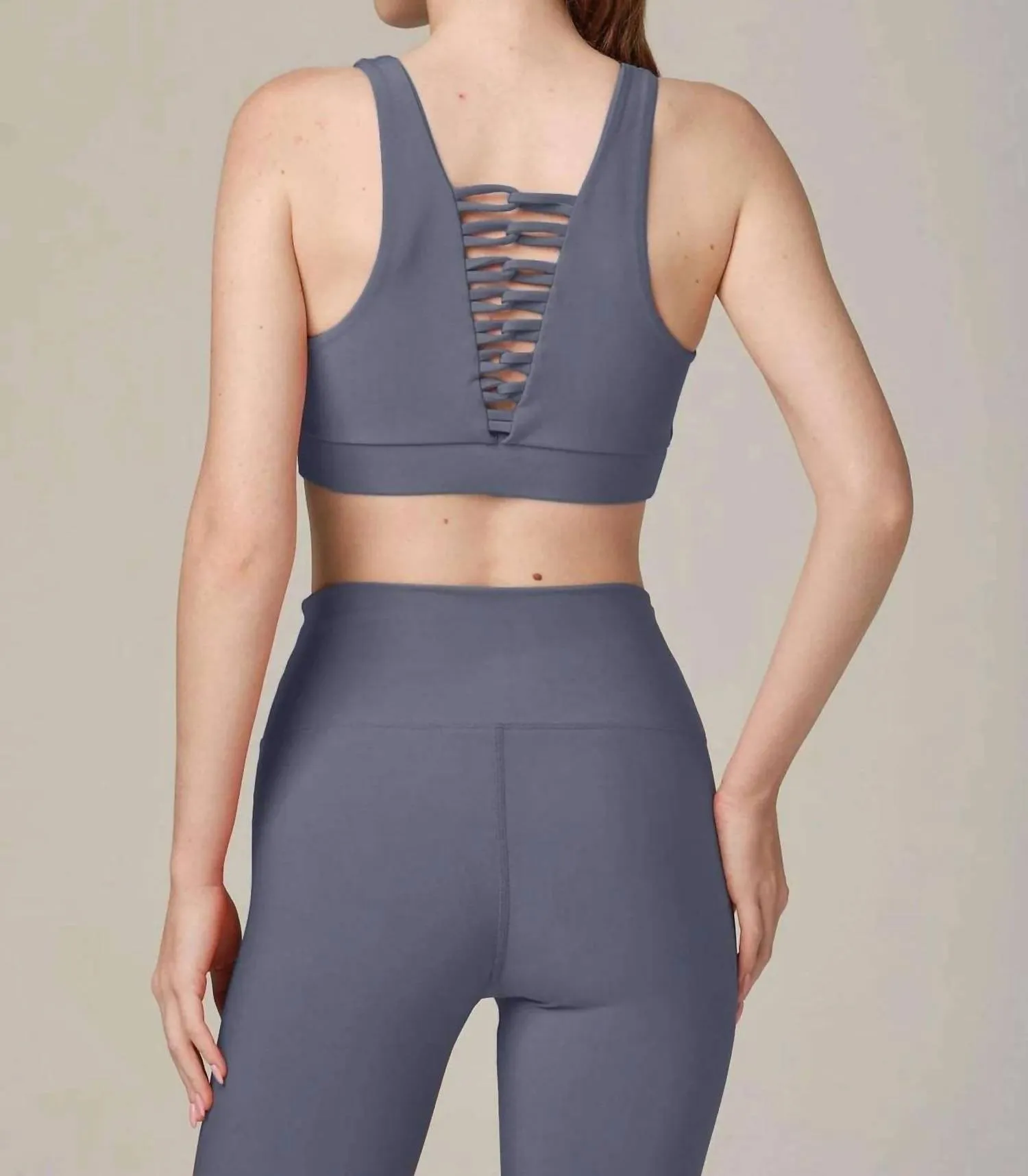 Perfect View Max Support Tank Sports Bra In Blu-S Steel Blue
