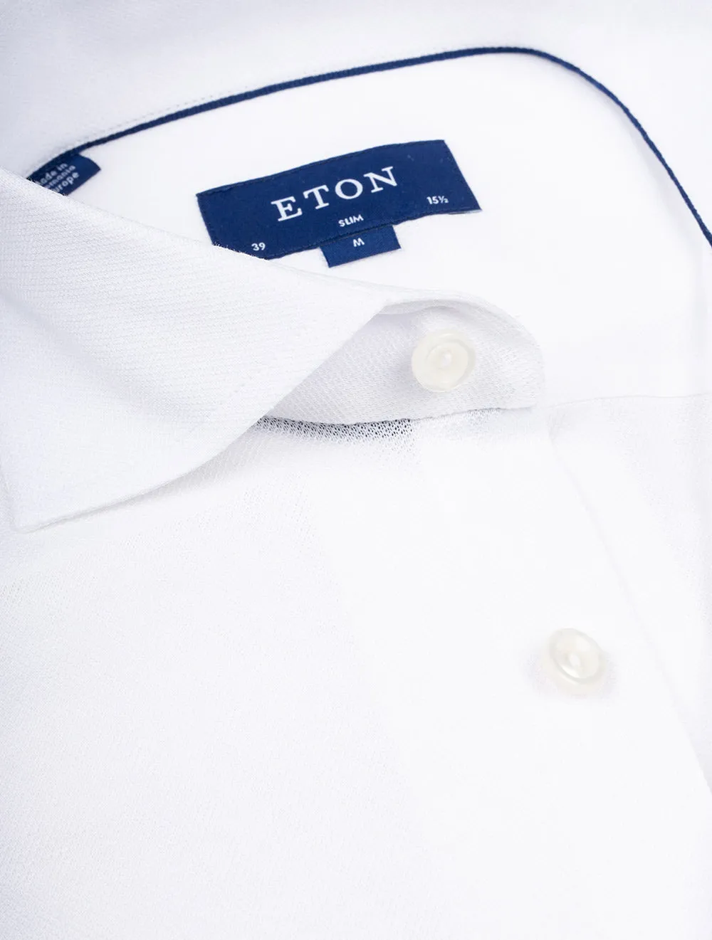 Pique Jersey Slim Fit Shirt White