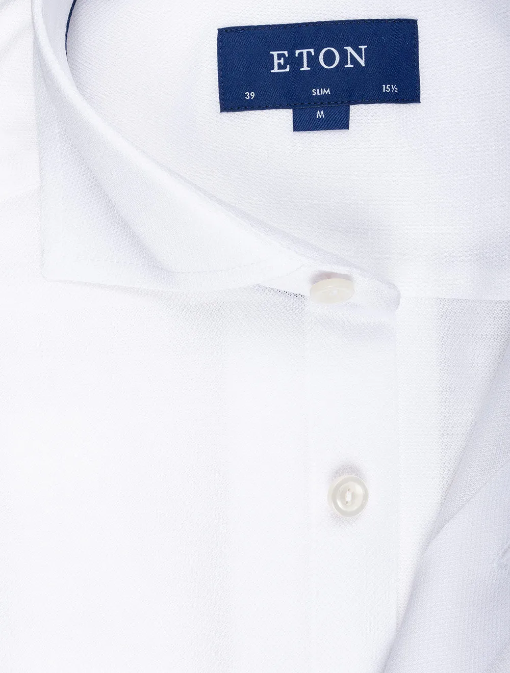 Pique Jersey Slim Fit Shirt White