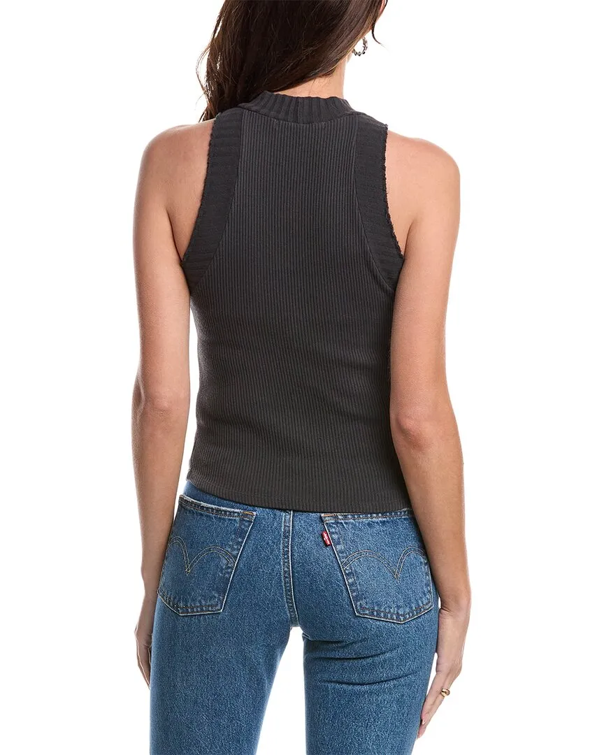 Project Social T Garner Mixed Rib Mock Neck Sweater