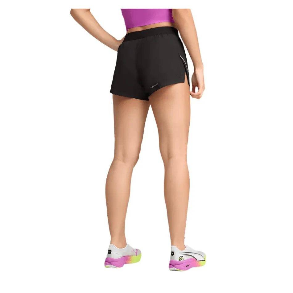 Puma Women's Raceday Ultraweave 3" Split Short in Puma Black SS25