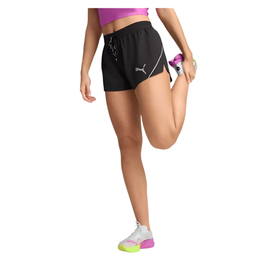 Puma Women's Raceday Ultraweave 3" Split Short in Puma Black SS25
