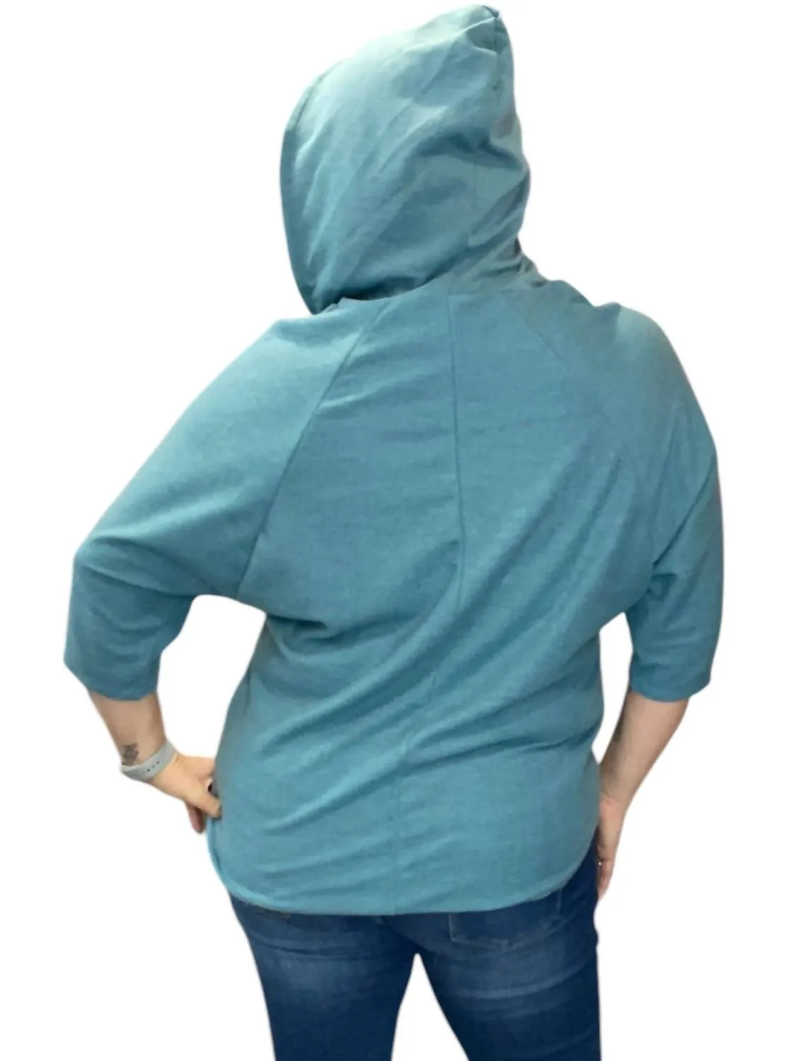 Relaxed Fit Hoodie In Teal