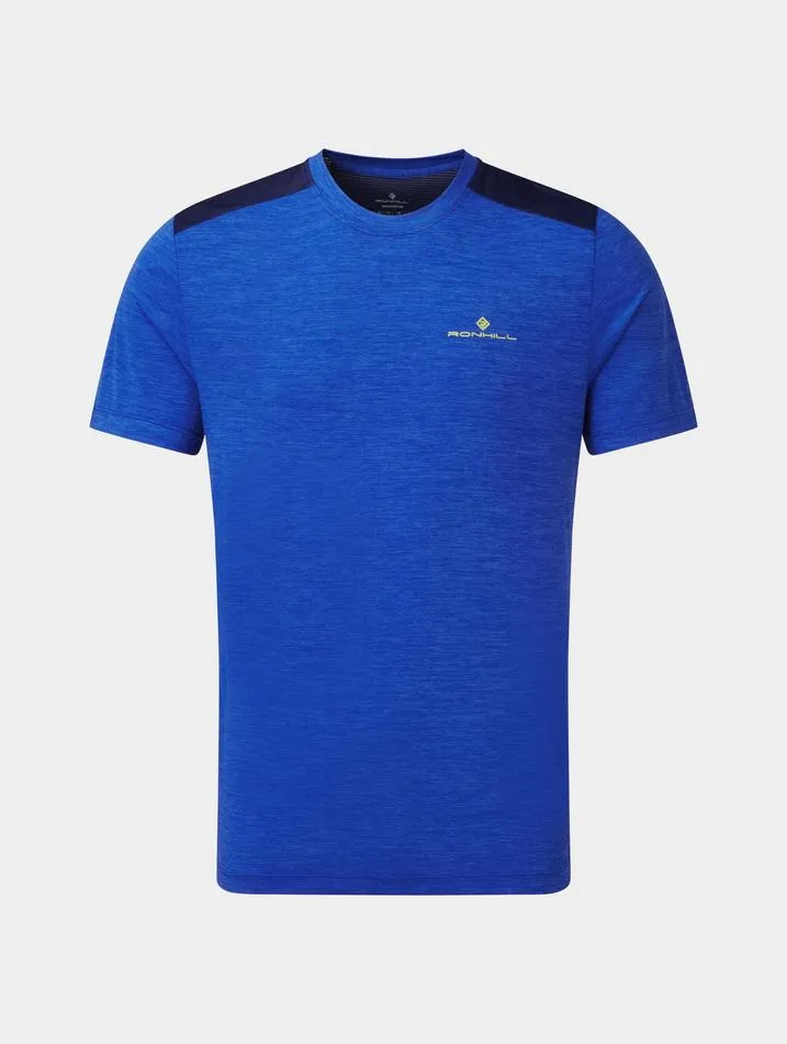 Ronhill Men's Life S/S Tee cobalt marl/deep navy