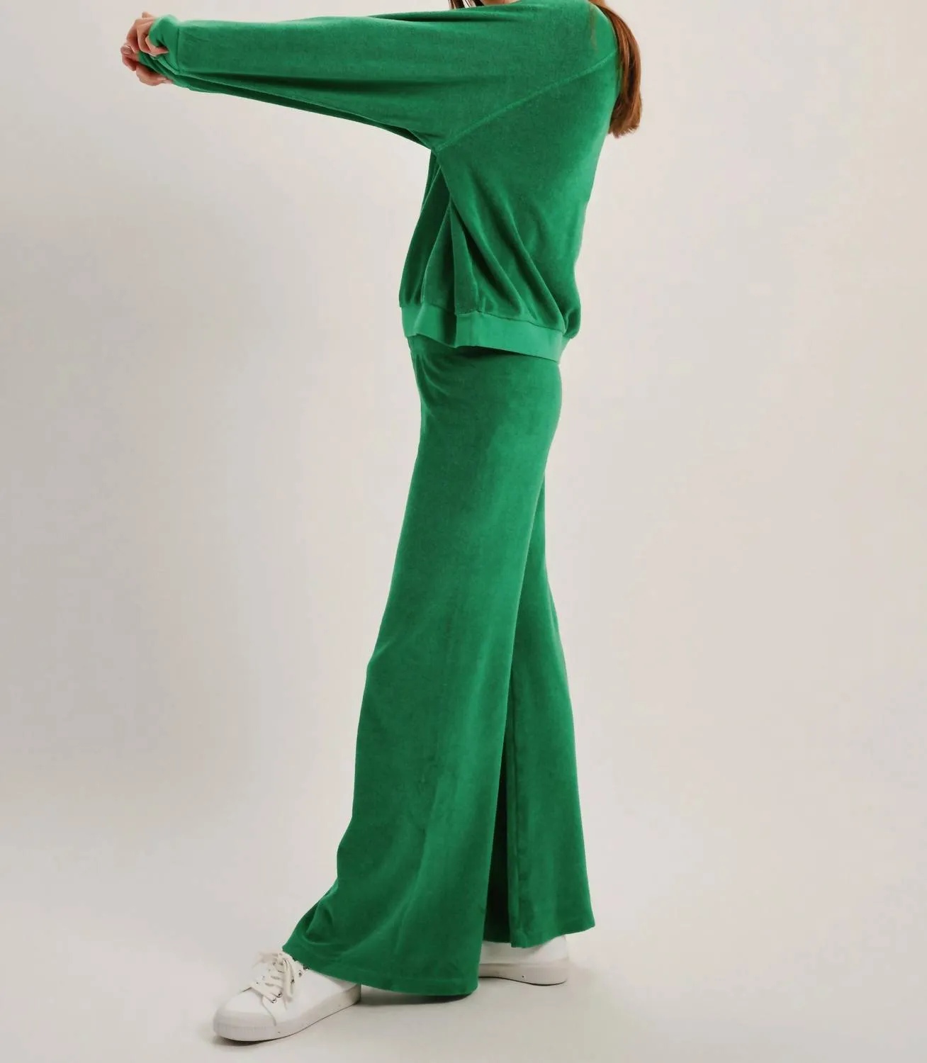 Samos Oversized Sweatshirt In Terry In Clover