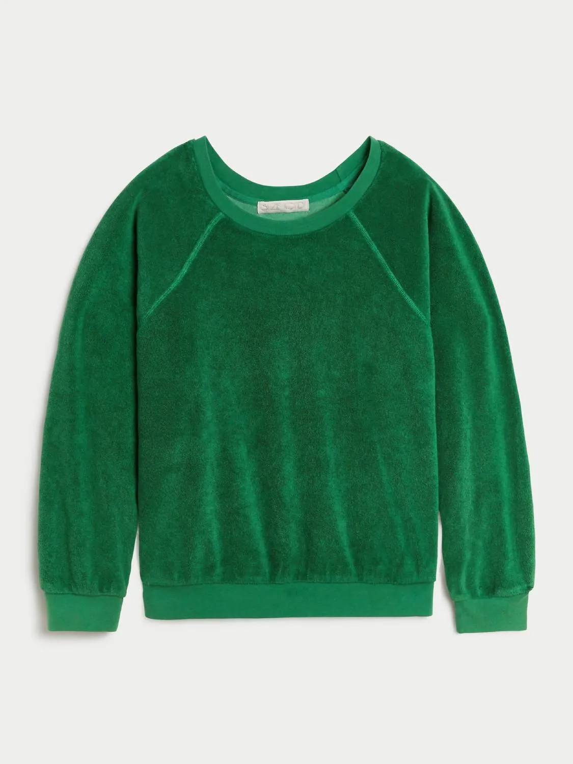 Samos Oversized Sweatshirt In Terry In Clover