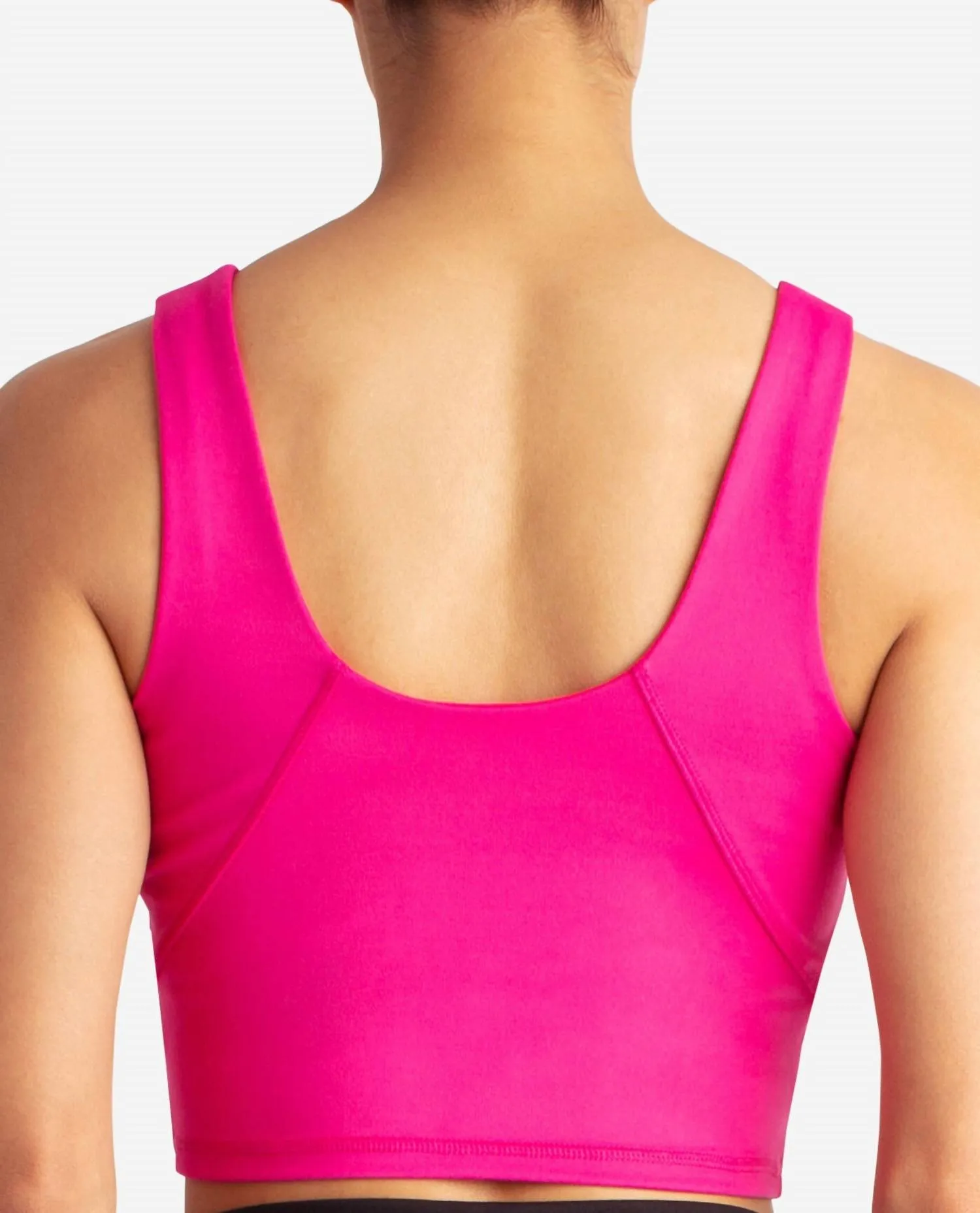 Sculpted Longline Bra In Luminous Pink