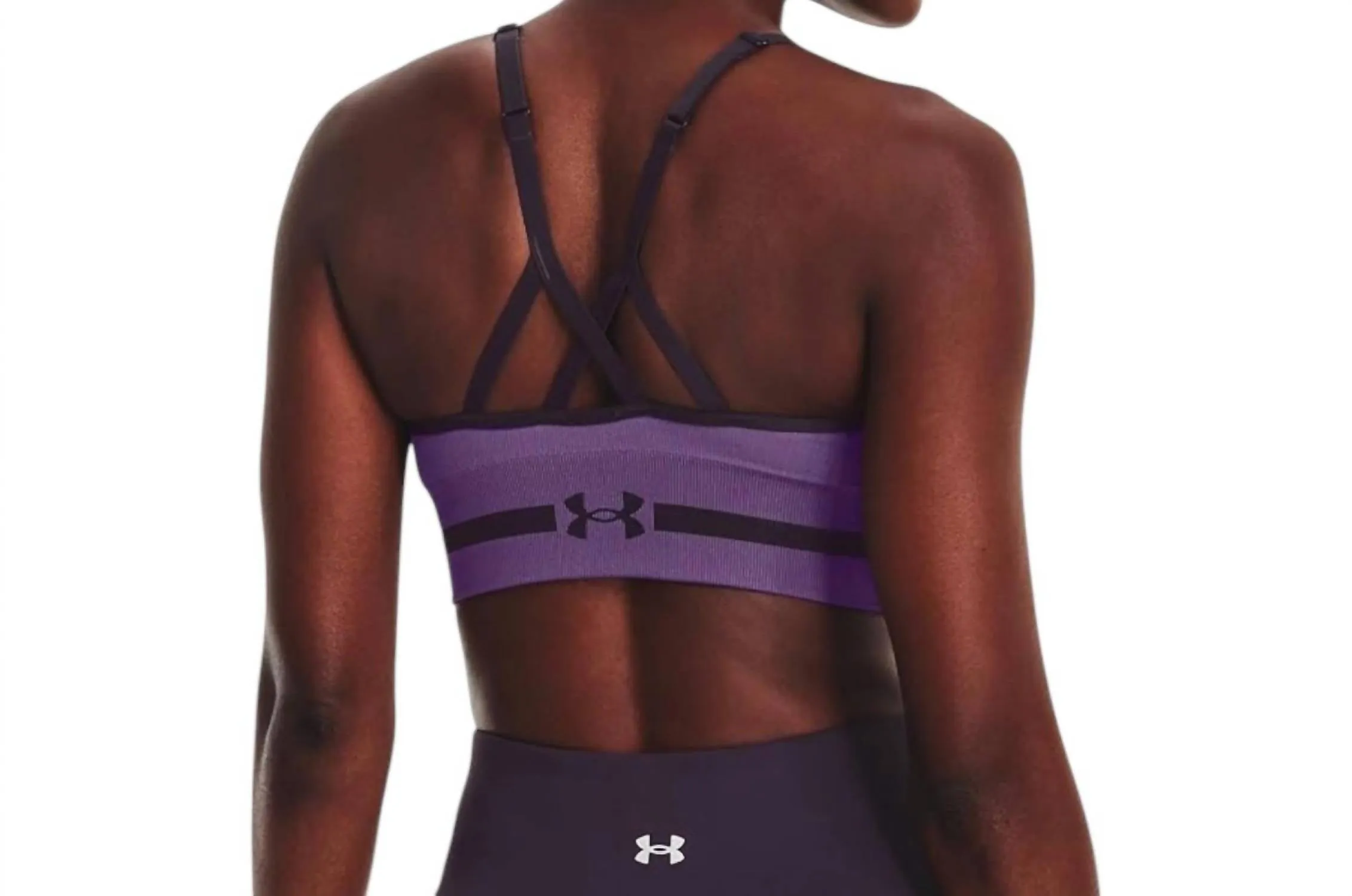Seamless Low Long Sports Bra In 571- Retro Purple