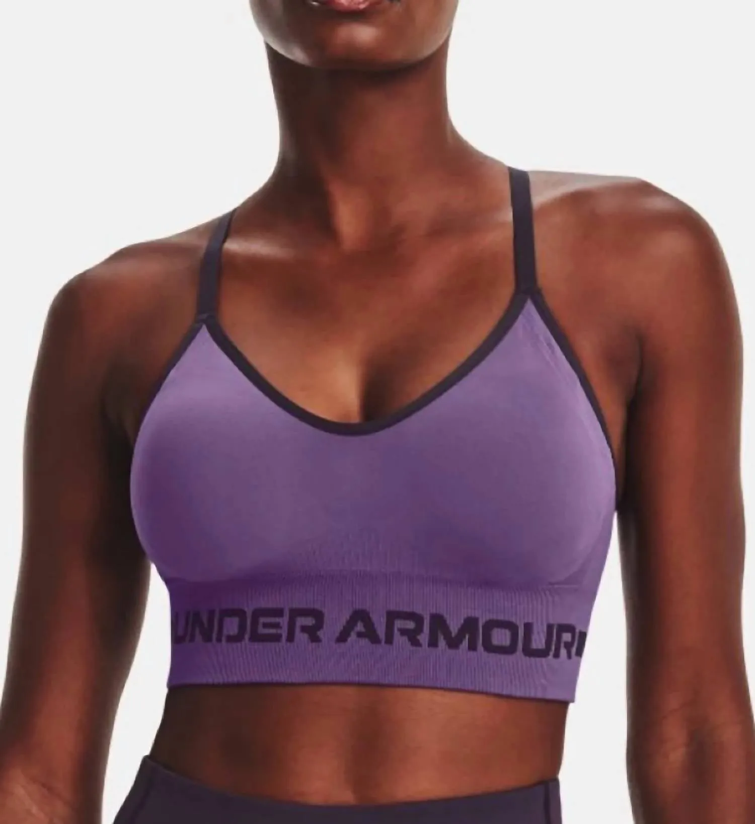 Seamless Low Long Sports Bra In 571- Retro Purple