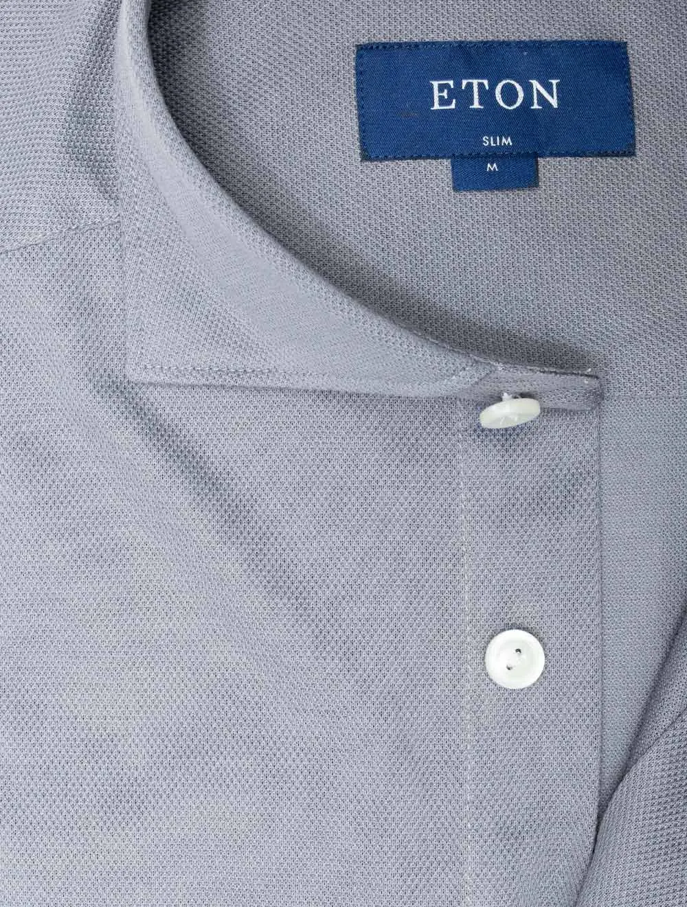 Slim Fit Jersey Piqu?? Shirt Grey