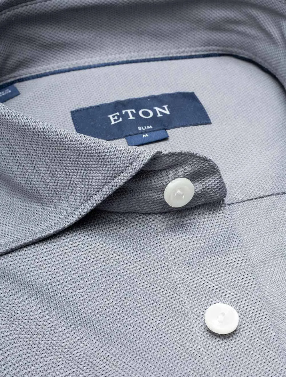 Slim Fit Jersey Piqu?? Shirt Grey
