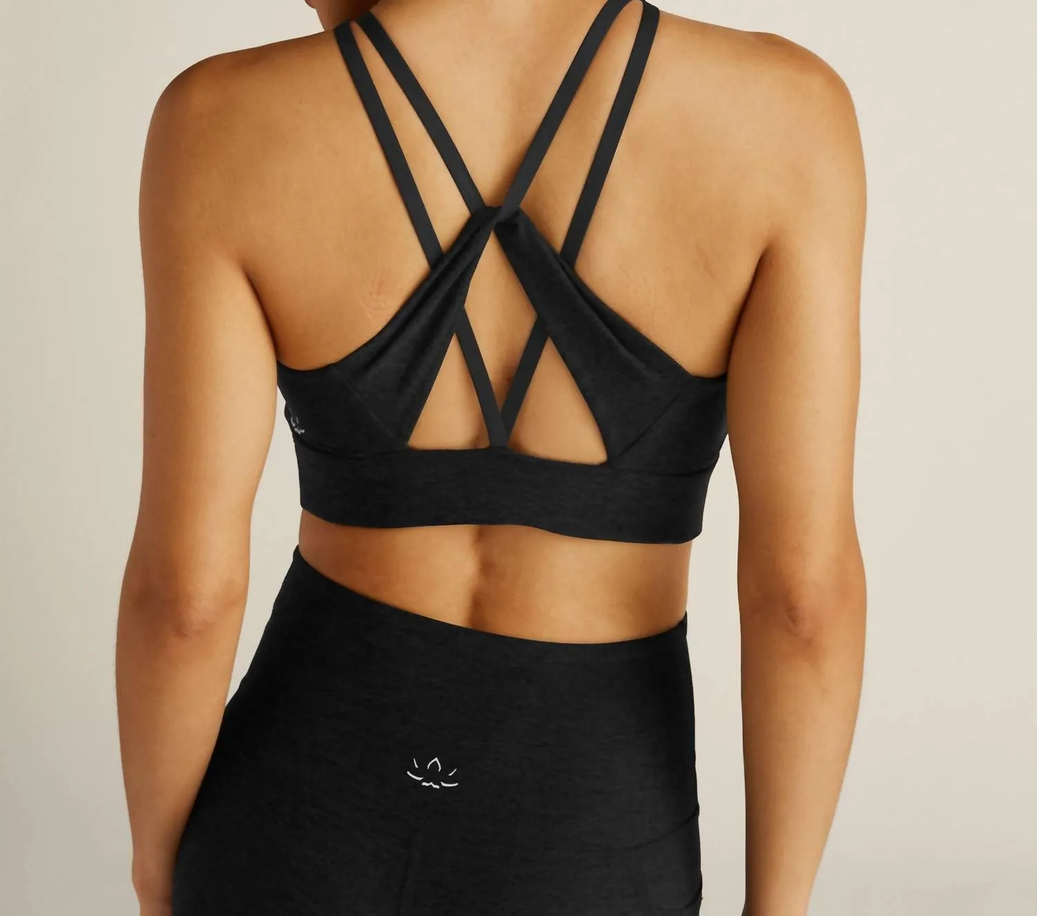 Spacedye Enlighten Long Line Bra In Black