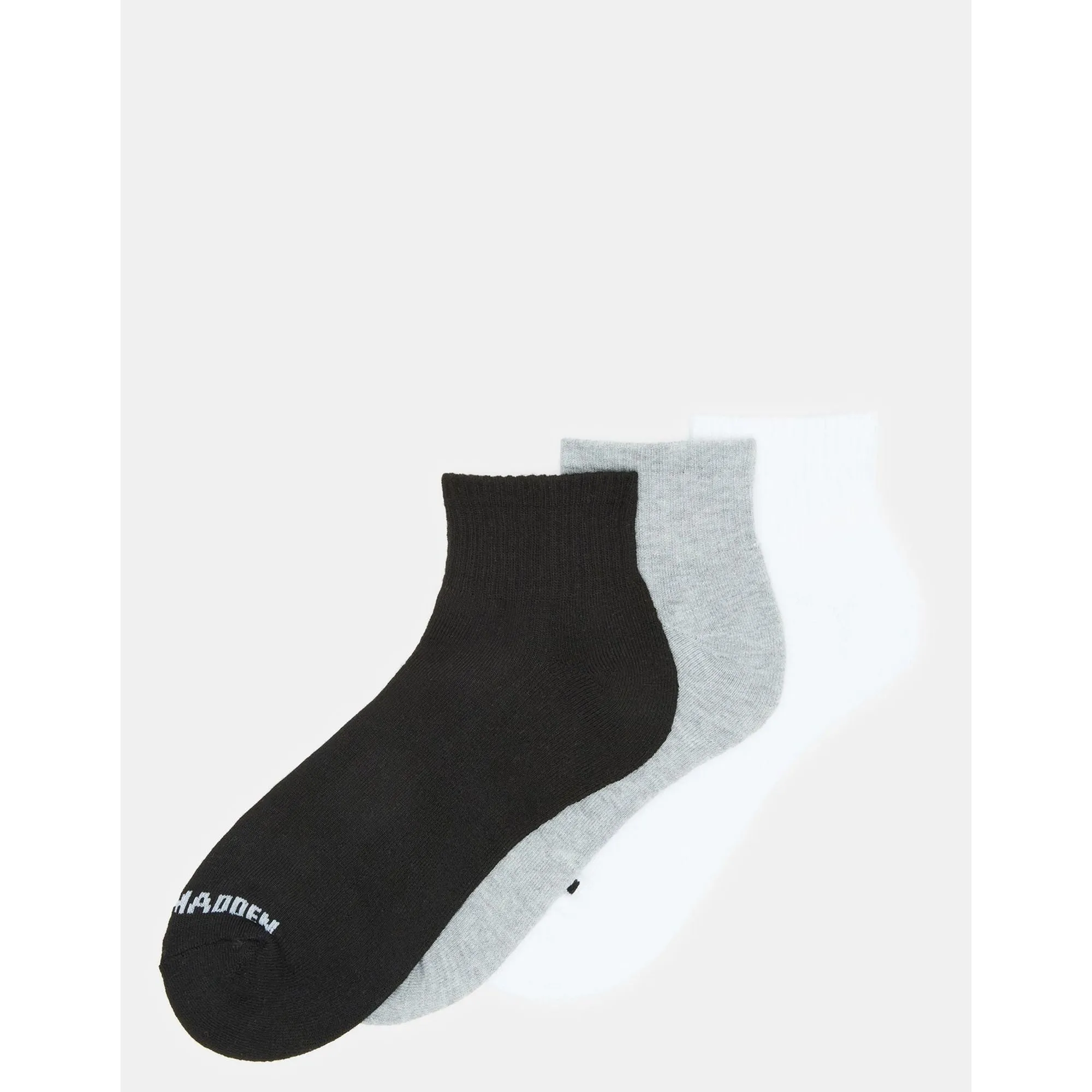 Sport Cushion Quarter Socks Black/white