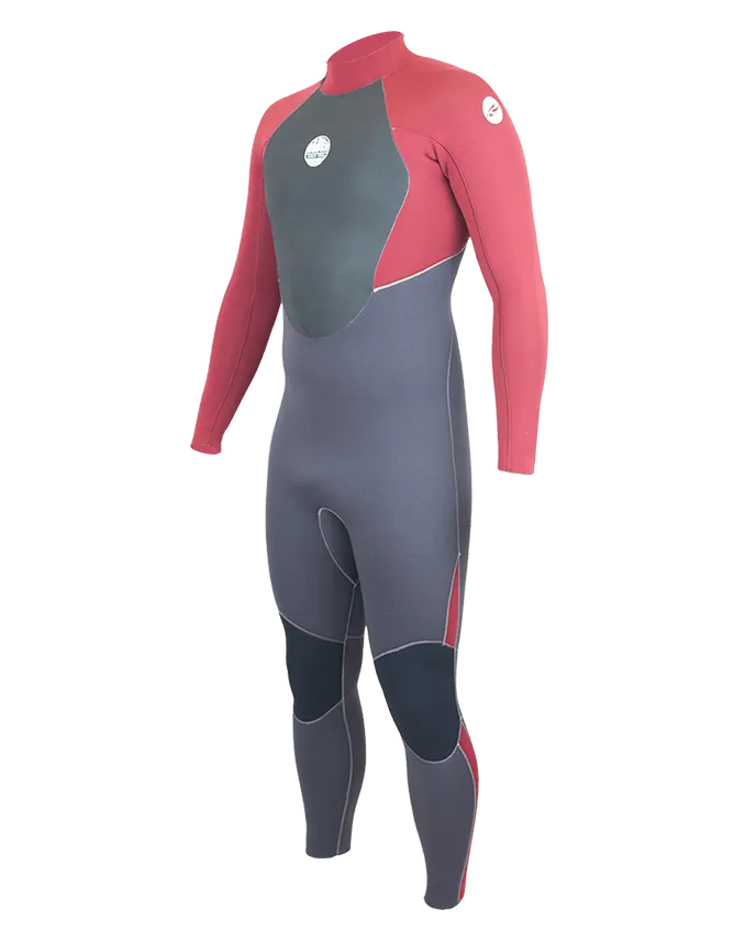 Stealth 3/2mm Back Zip Wetsuit in Red