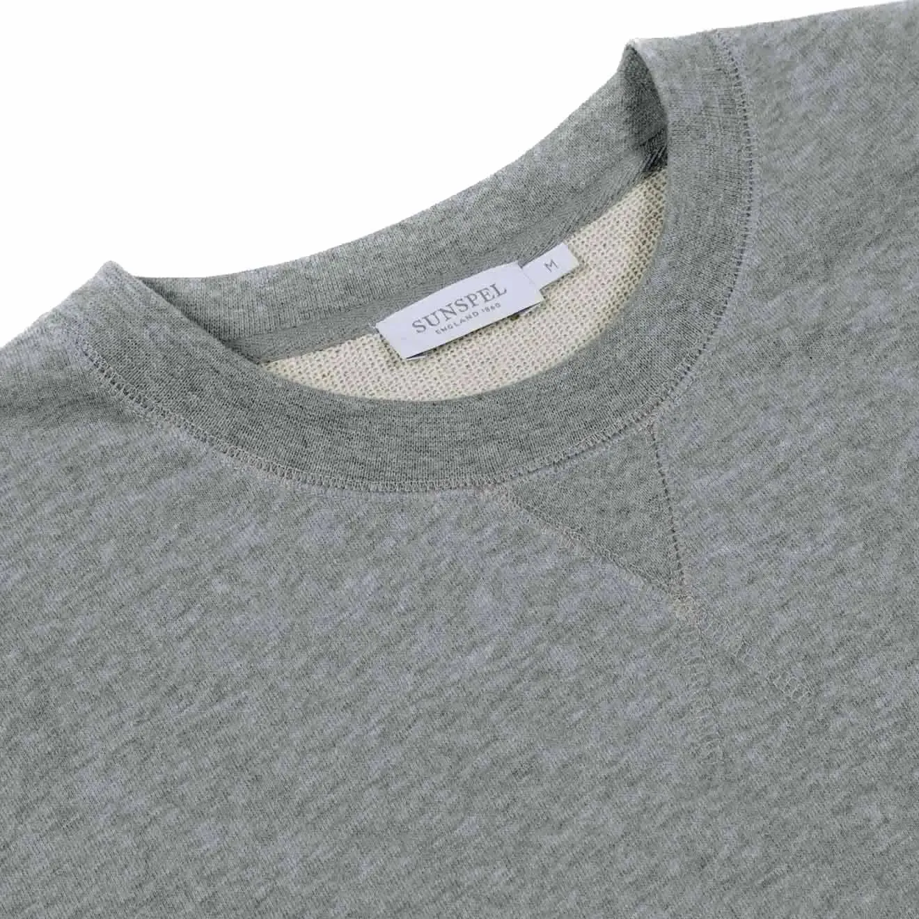Sunspel Loopback Sweatshirt Grey Melange