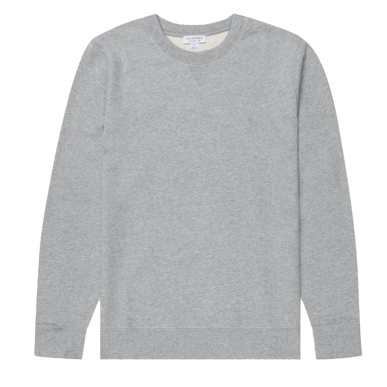 Sunspel Loopback Sweatshirt Grey Melange