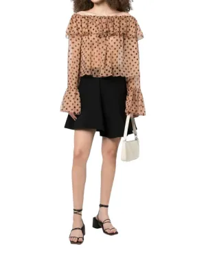Thelma Top In Cream Black Combo