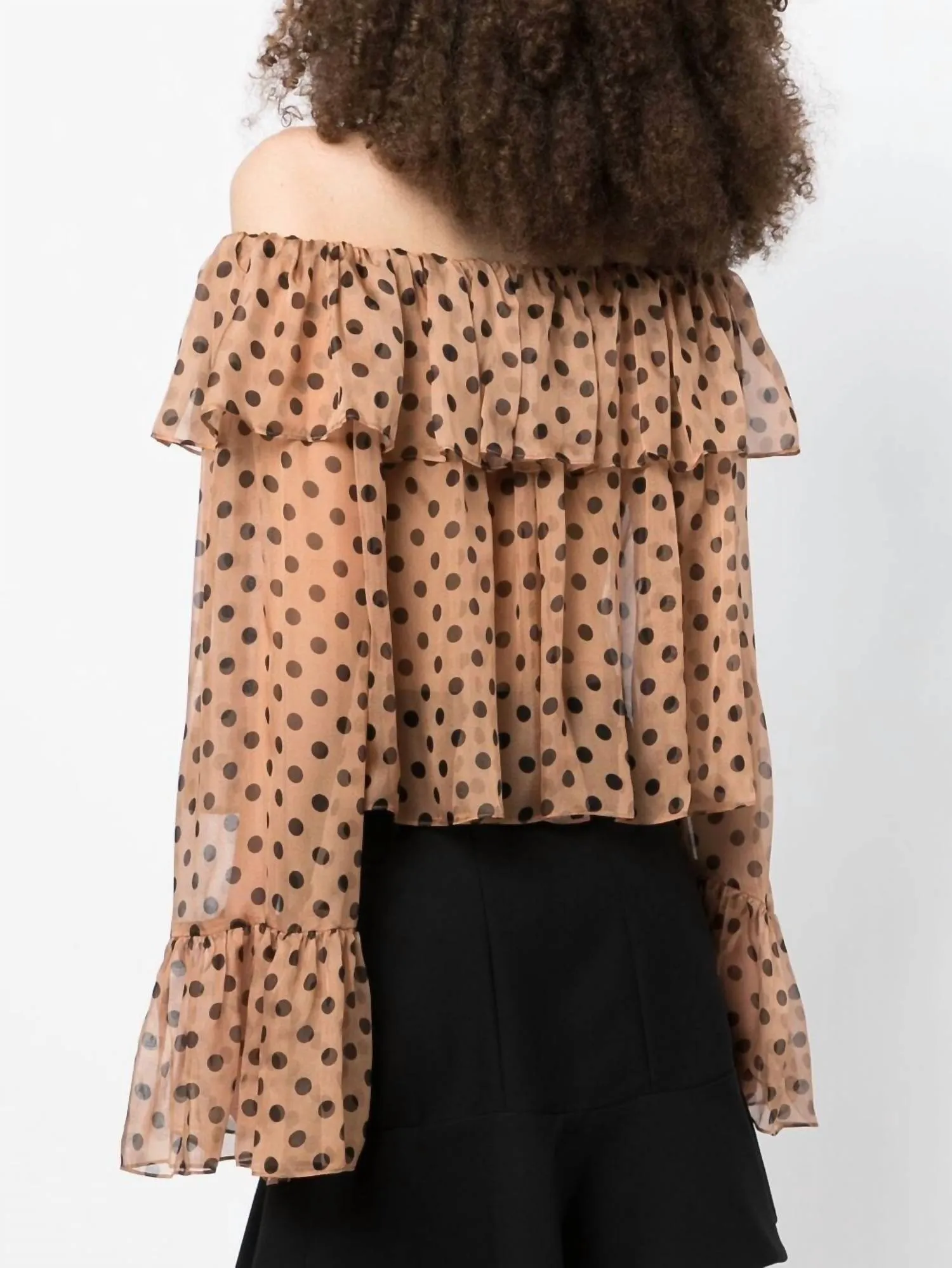 Thelma Top In Cream Black Combo