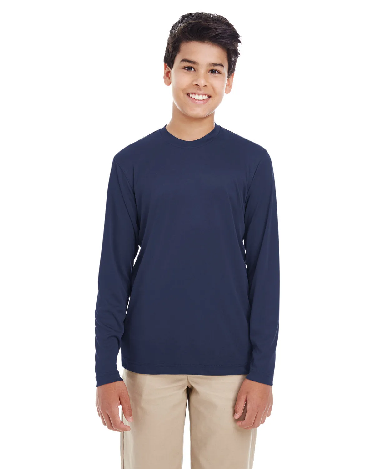 UltraClub 8622Y Youth Cool & Dry Performance Long-Sleeve Top
