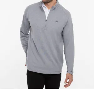Upgraded Quarter Zip Jacket In Heather Grey