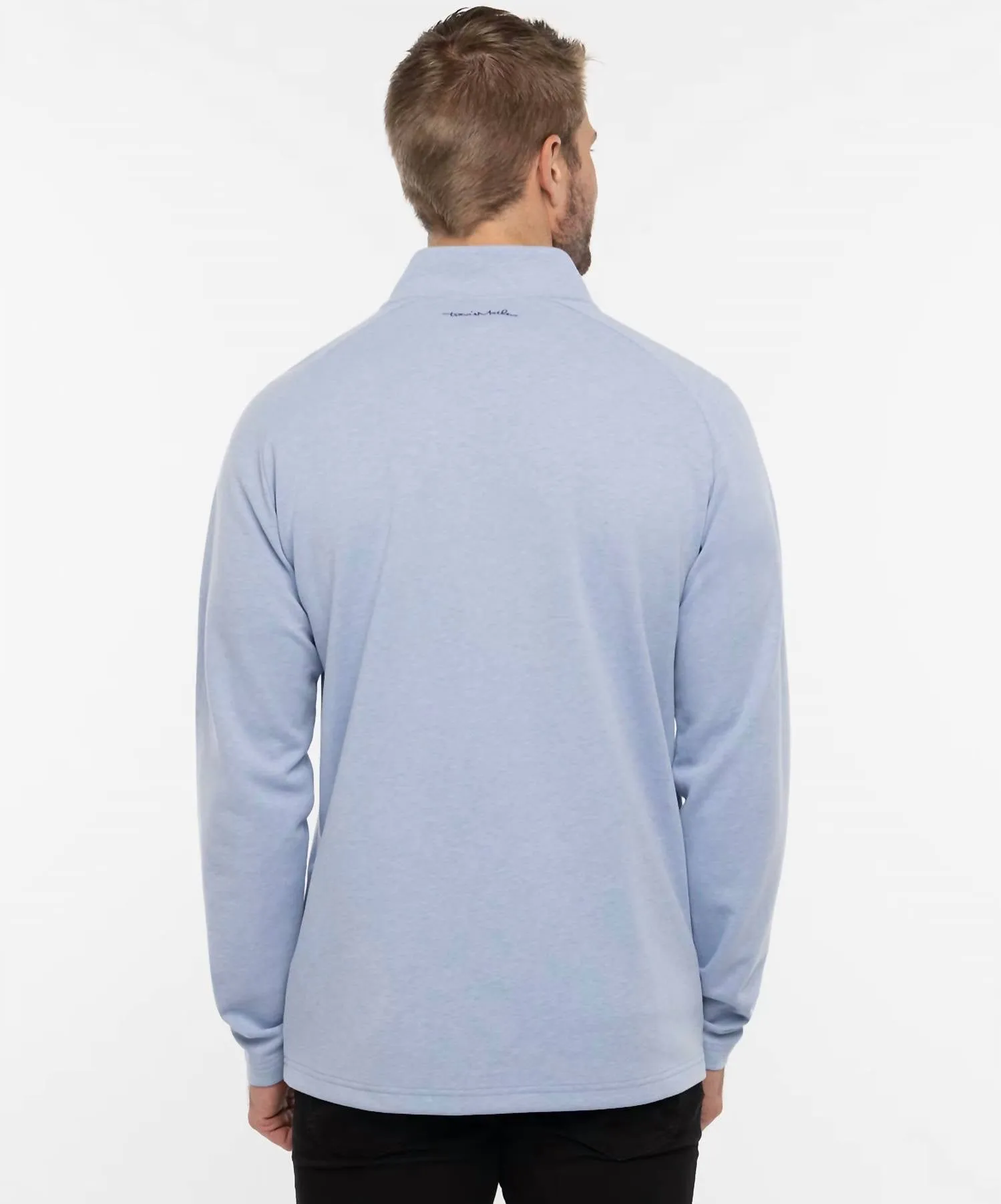 Upgraded Quarter Zip Jacket In Light Blue