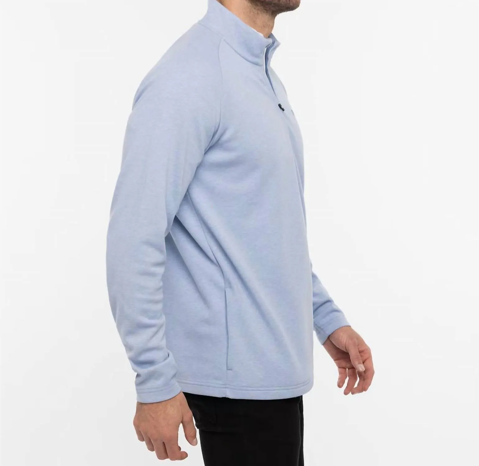 Upgraded Quarter Zip Jacket In Light Blue