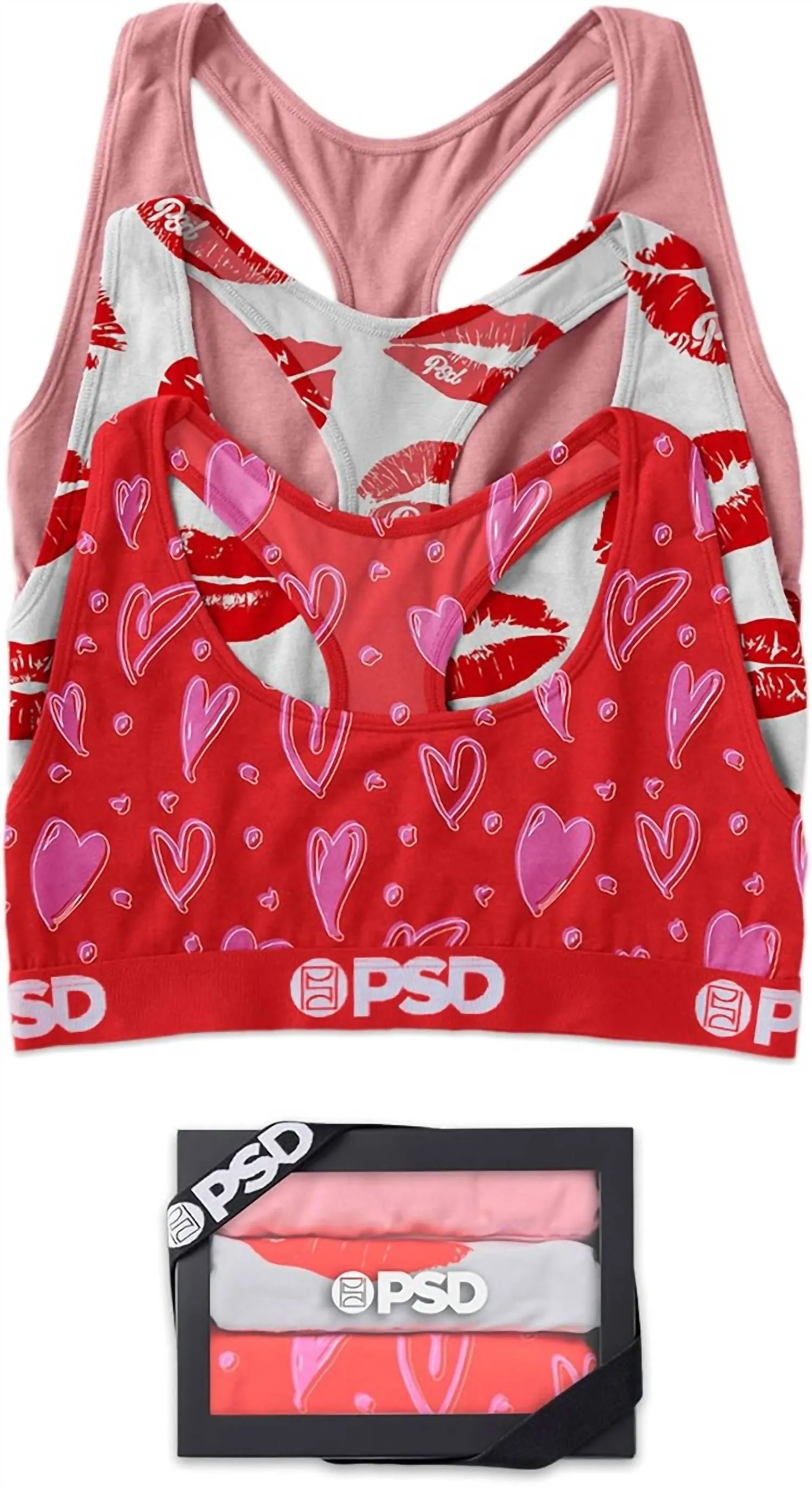 Vday Sports Bra 3Pack In Multi