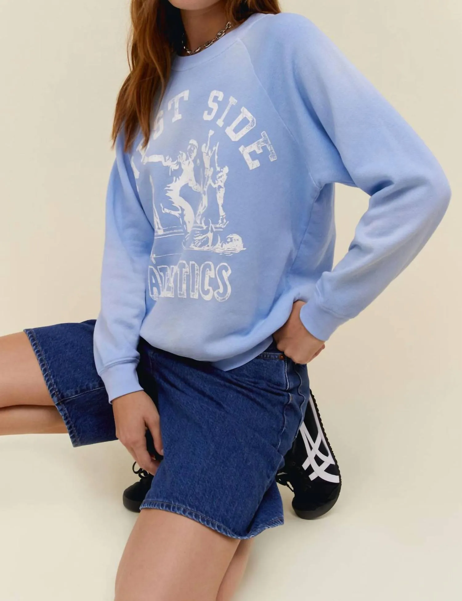 West Side Vintage Sweatshirt In Blue