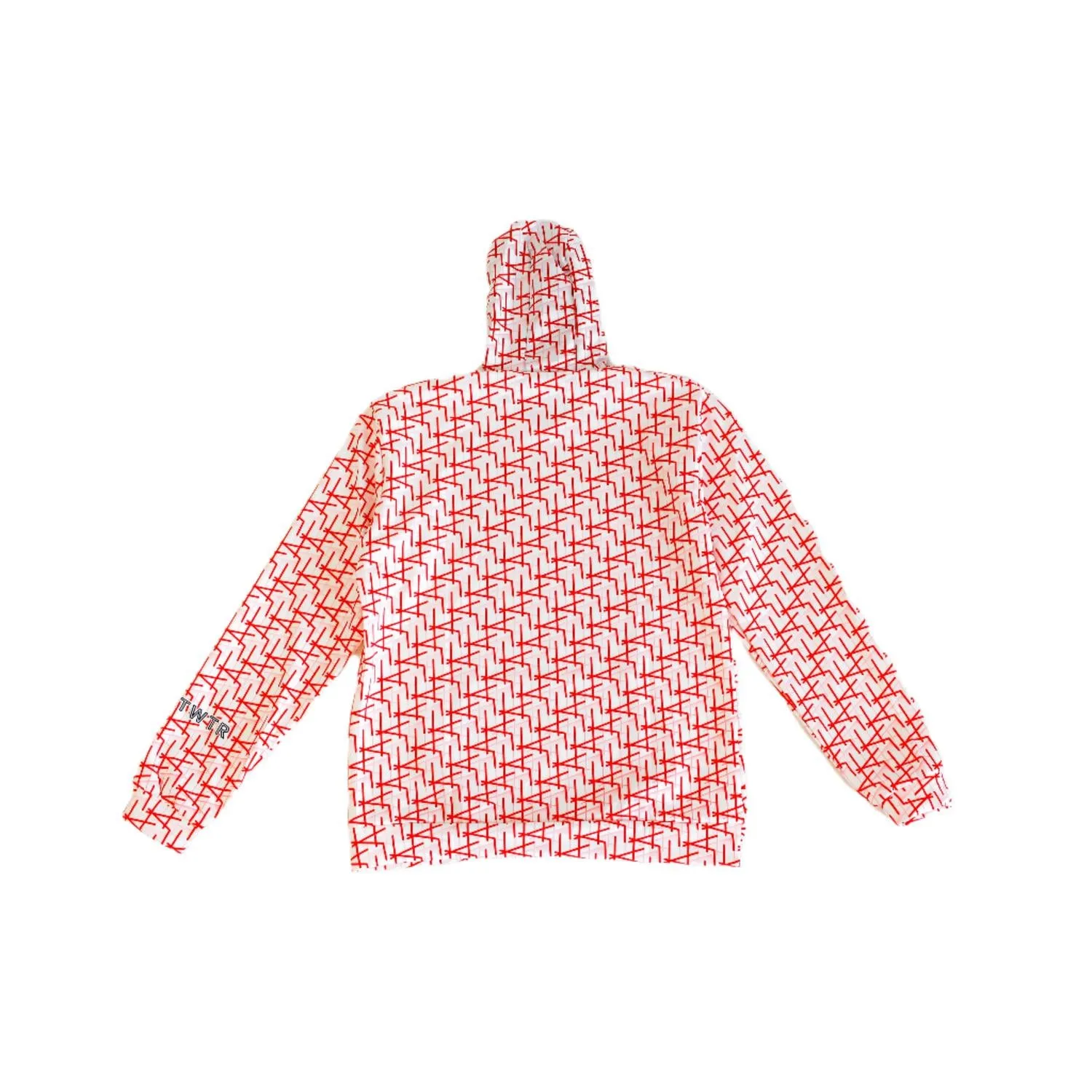 Women's Hot Air Balloon Hooded Sweatshirt In Red/white