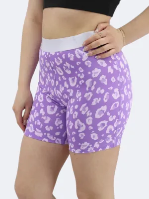 Women's Printed Sports Short,Purple