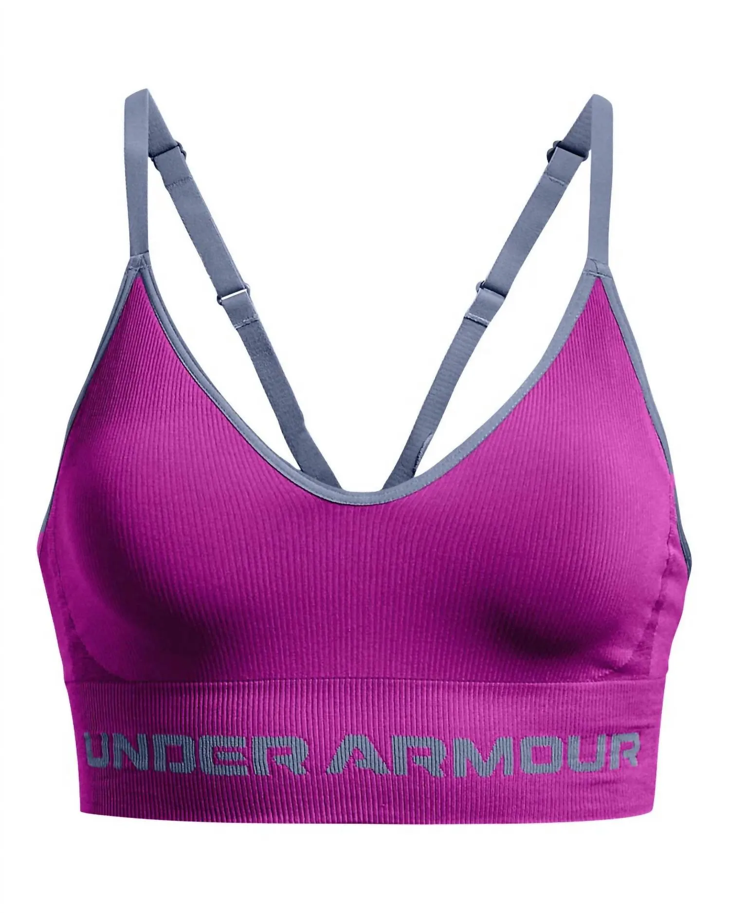 Women's Seamless Low Longline Rib Bra In Purple