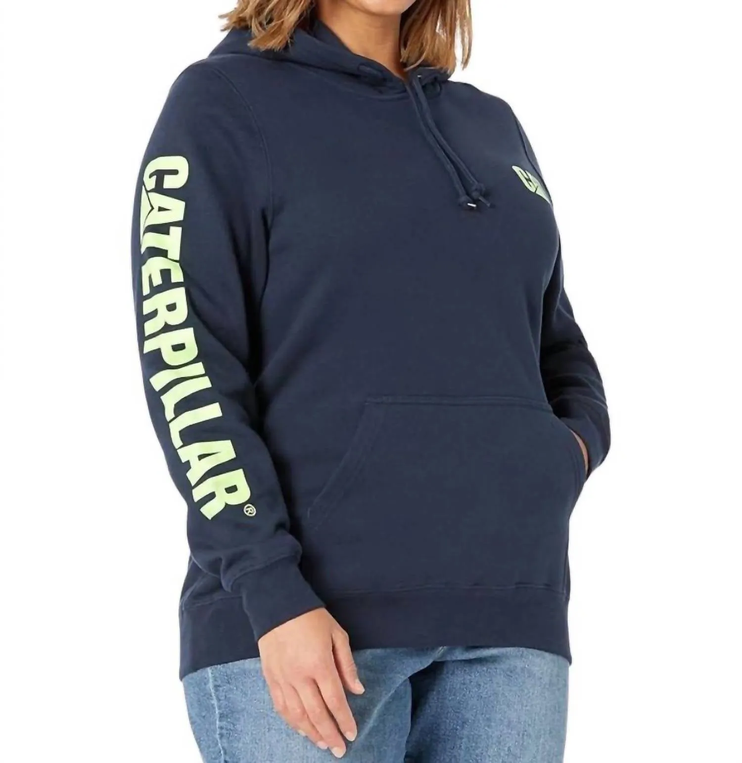 Women's Trademark Banner Pullover Hoodie Sweater In Eclipse/marine